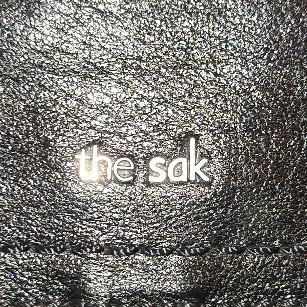 The Sak Leucadia Crossbody Bag Women Medium Black Leather Studded Tassel 109151 - Picture 2 of 10